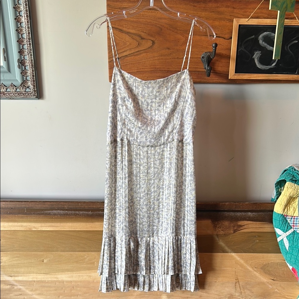 Club Monaco White Ruched Tiered Midi Sundress